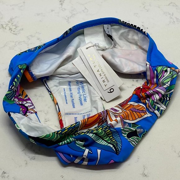 NWT Trina Turk Blue Printed Bikini Bottom Swimsuit - Picture 3 of 5